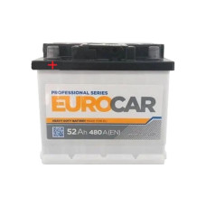 Акумулятор автомобільний EUROCAR 6СТ-52АЗ (1) (+/-) (L1) 480А 12V (E)