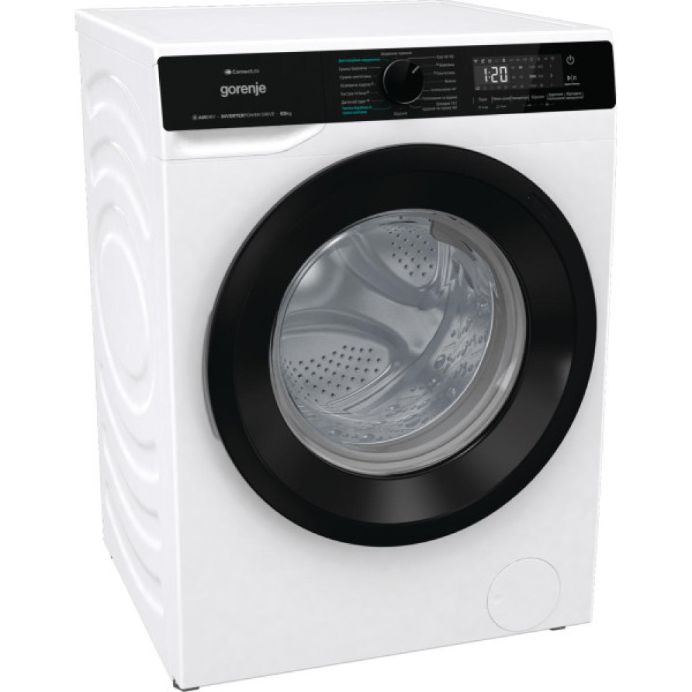 Прально-сушильна машина Gorenje фронтальна, 8(5)кг, 1400, A+, 51см, дисплей, інвертор, Wi-Fi, білий
