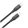 Дата кабель USB-C to Lightning 1.0m PD30W TPE embossed black ColorWay (CW-CBPDCL101-BK)