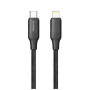 Дата кабель USB-C to Lightning 1.0m PD30W TPE embossed black ColorWay (CW-CBPDCL101-BK)