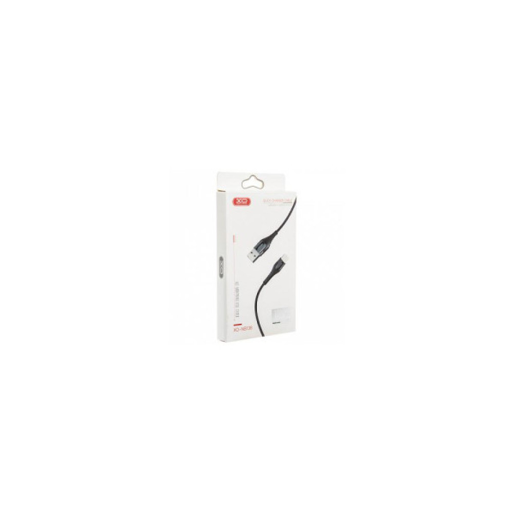 Дата кабель USB 2.0 AM to Lightning 1.0m 2A zinc alloy black XO (NB138-L-1-BK)