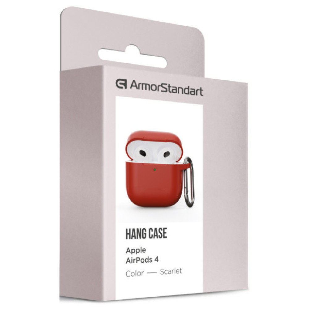 Чохол для навушників Armorstandart Hang Case для Apple AirPods 4 Scarlet (ARM81294)