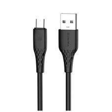 Дата кабель USB 2.0 AM to Micro 5P 1.0m 3A textured PVC black ColorWay (CW-CBUM094-BK)