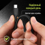 Дата кабель USB 2.0 AM to Micro 5P 1.0m 3A textured PVC black ColorWay (CW-CBUM094-BK)
