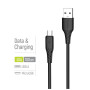 Дата кабель USB 2.0 AM to Micro 5P 1.0m 3A textured PVC black ColorWay (CW-CBUM094-BK)