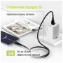 Дата кабель USB 2.0 AM to Micro 5P 1.0m 3A textured PVC black ColorWay (CW-CBUM094-BK)