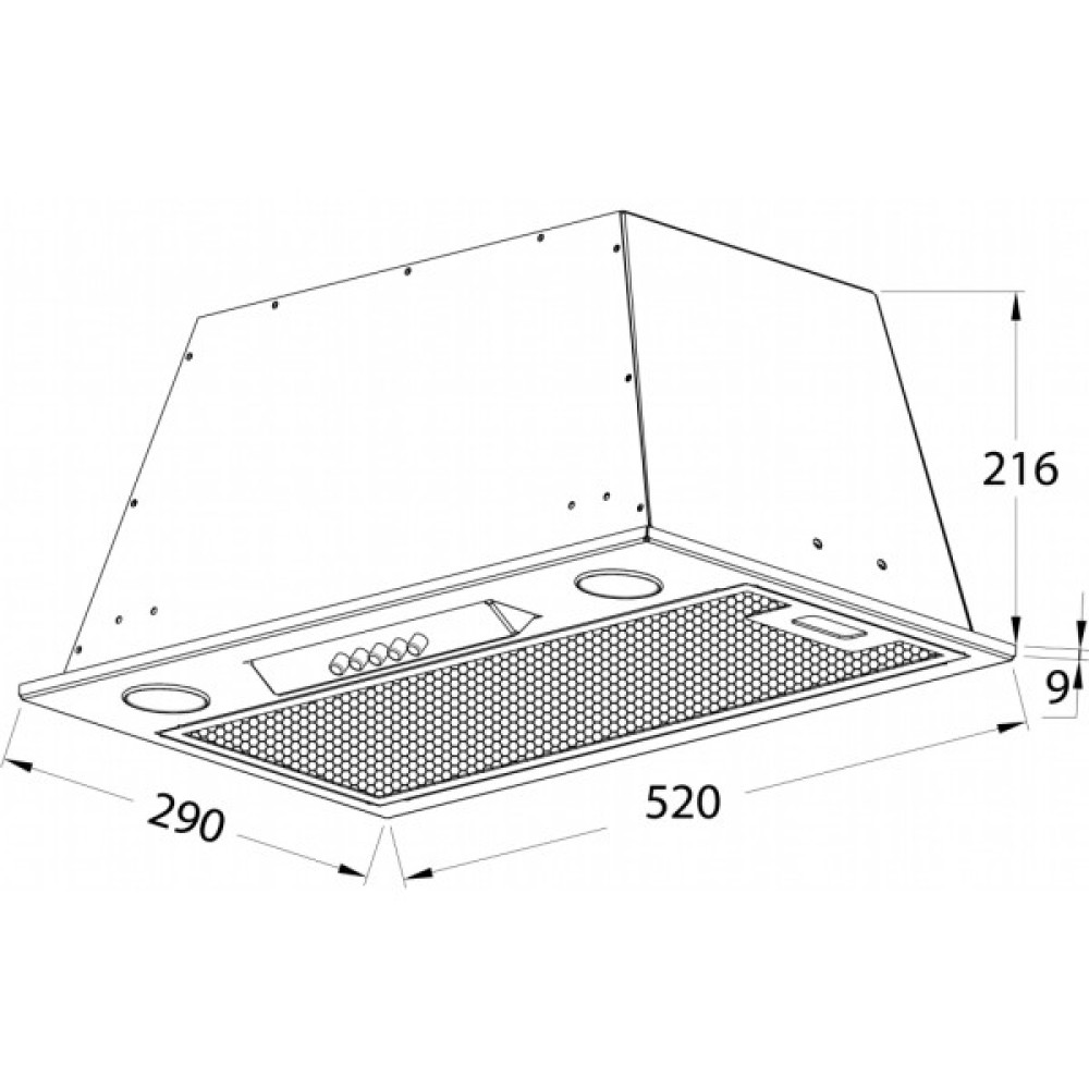 Витяжка кухонна Pyramida ABH 52 PBA (700) WH