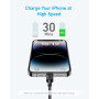 Дата кабель USB-C to Lightning 1.8m nylon 322 black Anker (A81B6G11) Дата кабель USB-C to Lightning 1.8m nylon 322 black Anker (A81B6G11)