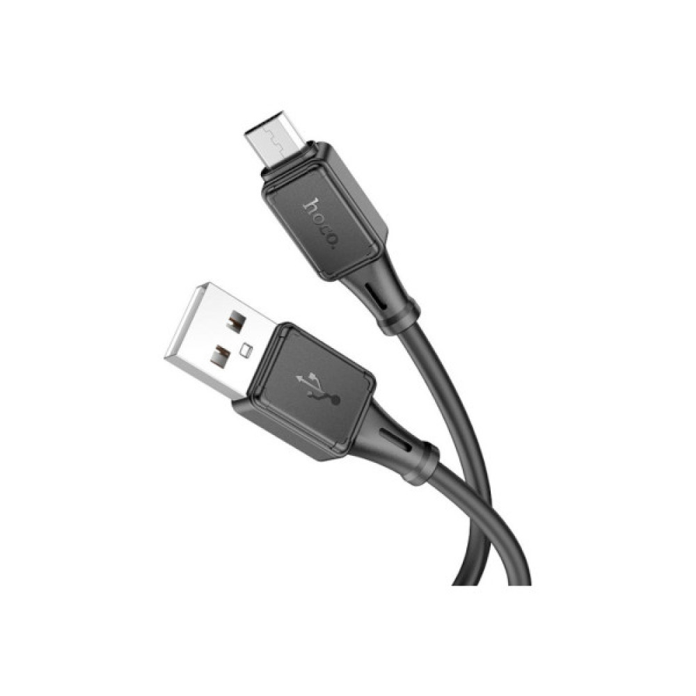 Дата кабель USB 2.0 AM to Micro 5P 1.0m Assistant silicone X101 black HOCO (6942007604055)