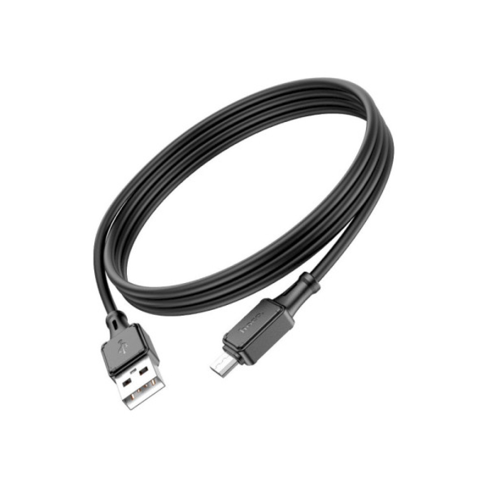 Дата кабель USB 2.0 AM to Micro 5P 1.0m Assistant silicone X101 black HOCO (6942007604055)