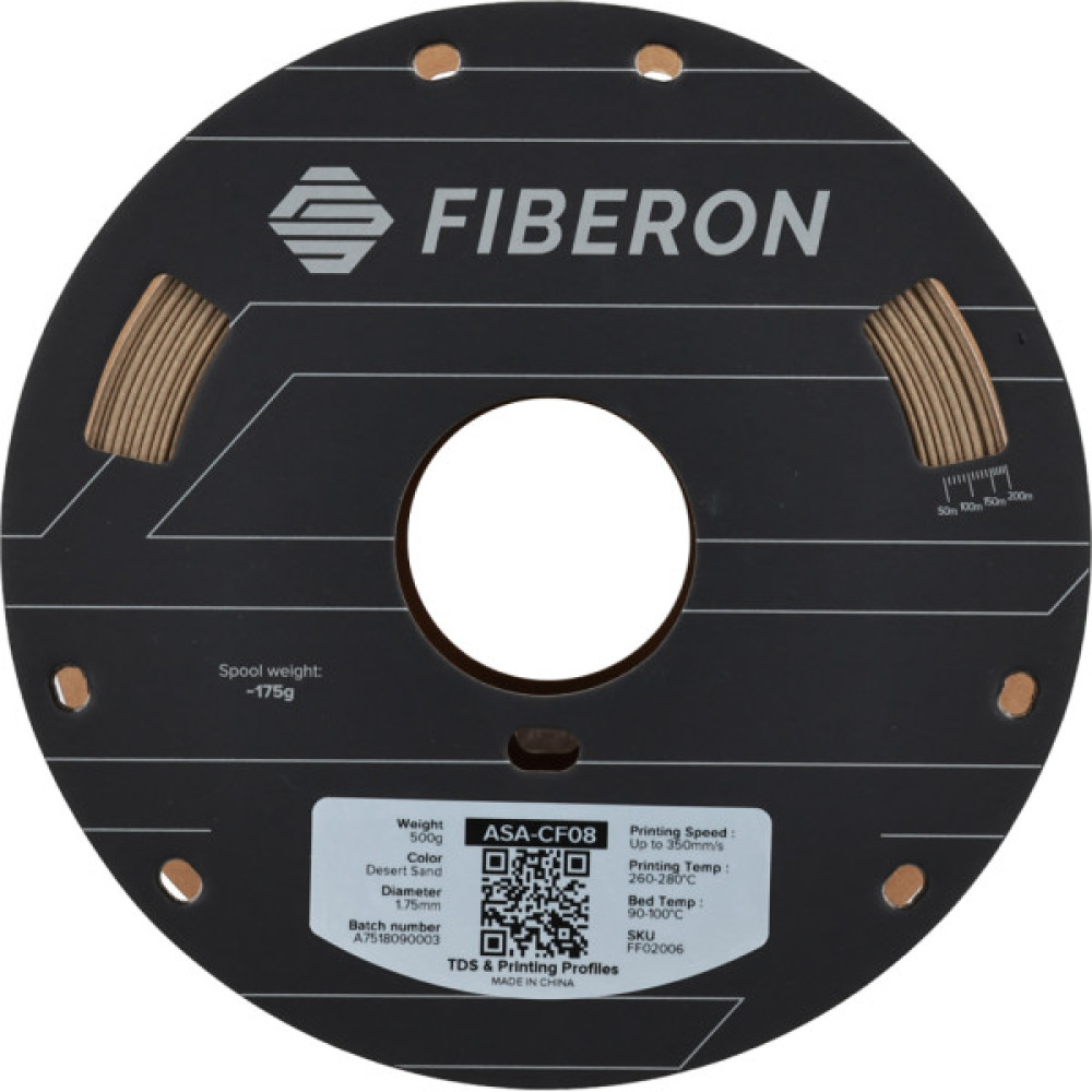 Пластик для 3D-принтера Polymaker ASA-CF08 Fiberon 1,75mm 0,5kg Sand (FF02006)