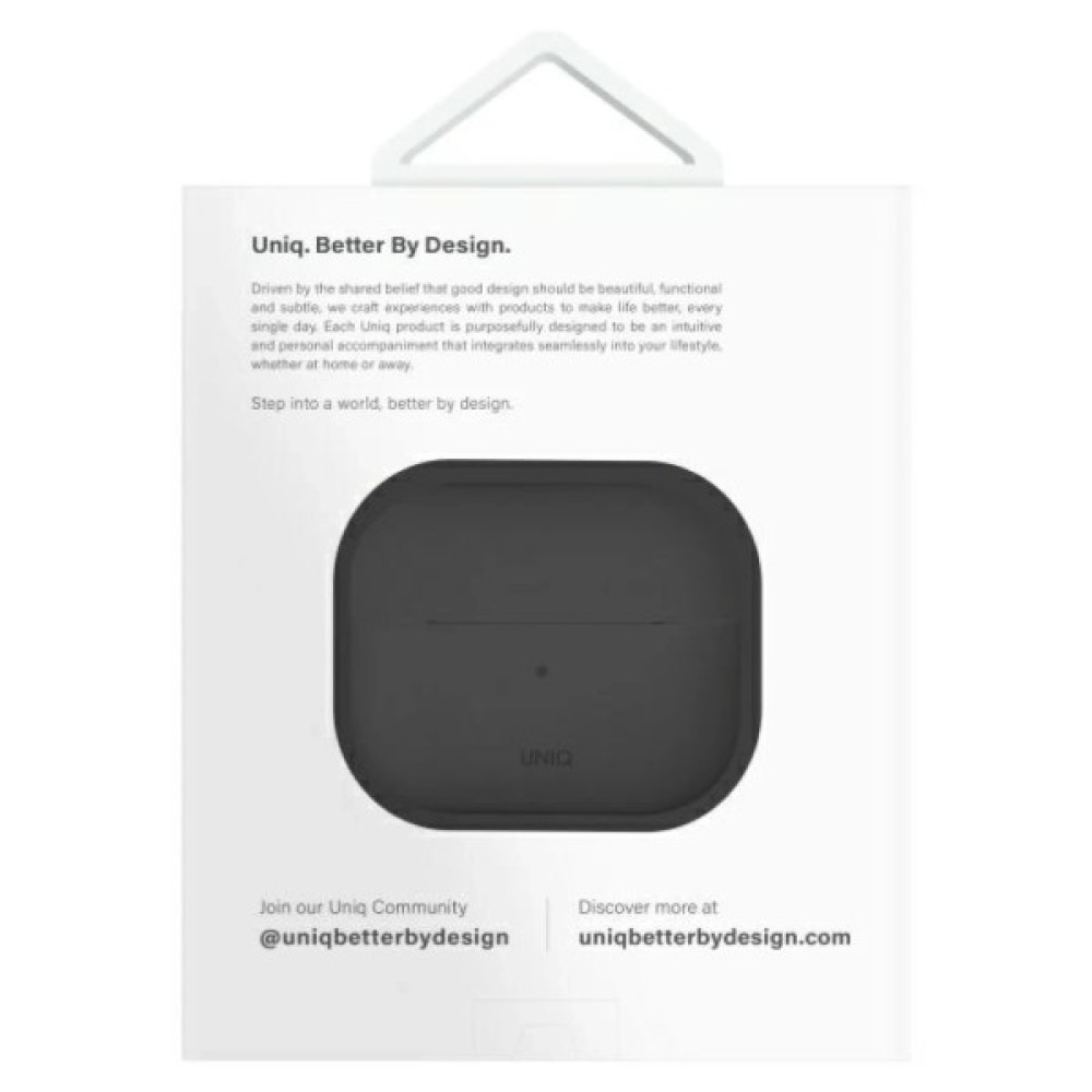 Чохол для навушників Uniq Lino AirPods 4 Silicone Ash Grey (8886463691373)