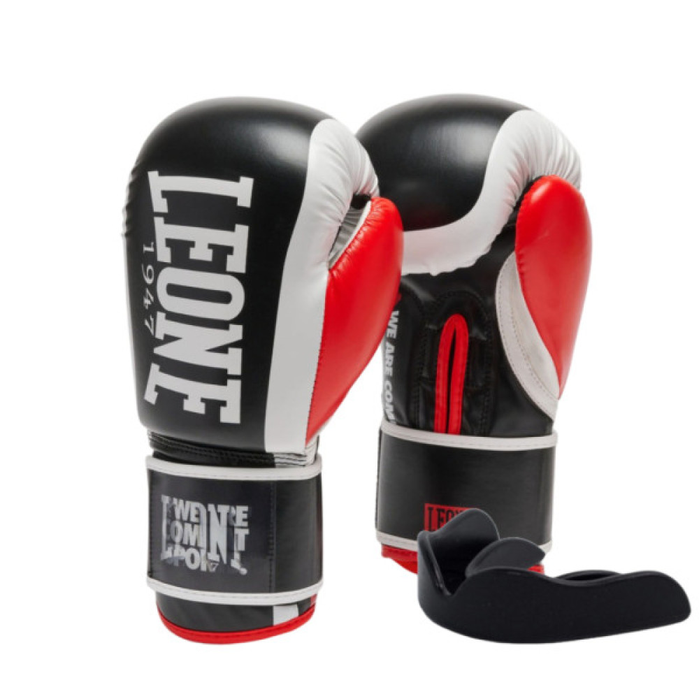 Боксерські рукавички Leone GN333 Logo WACS Black 12 унцій (GN333_Black_12oz)