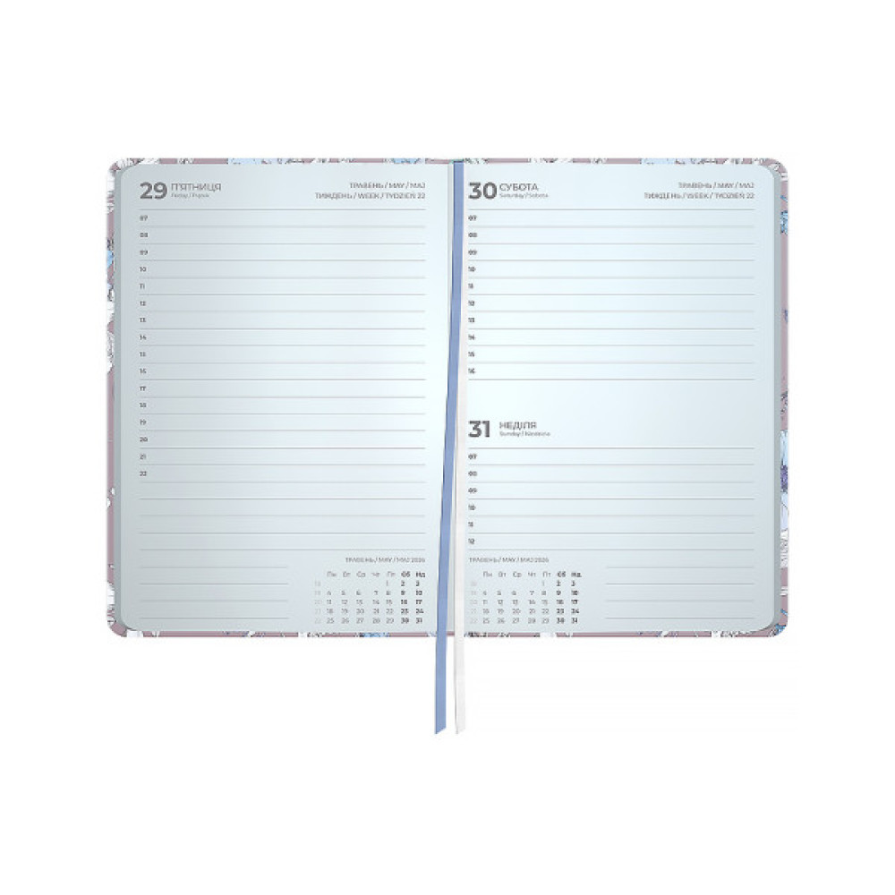 Тижневик Axent датований 2026 Pocket Strong 104х146, Blue Elegance (8902-26-1-A-PPS)