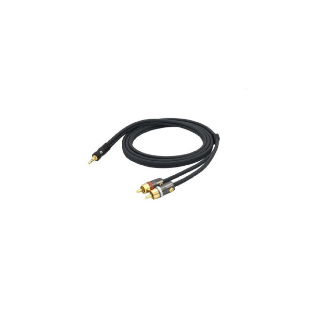 Інсертний кабель D'Addario Custom Series Dual RCA to 3.5 Stereo Mini Jack Cable (1.5m) (PW-MP-05)