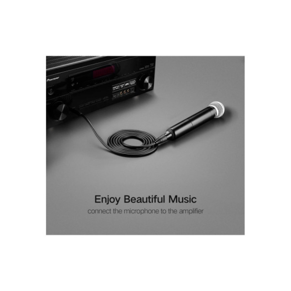 Кабель мультимедійний 6.35mm M to XLR F 2.0m AV131 black UGREEN (20719)