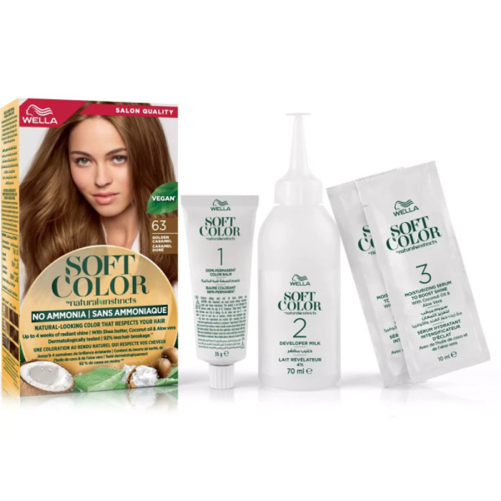 Фарба для волосся Wella Soft Color Безаміачна 63 - Карамель (3614228865807)