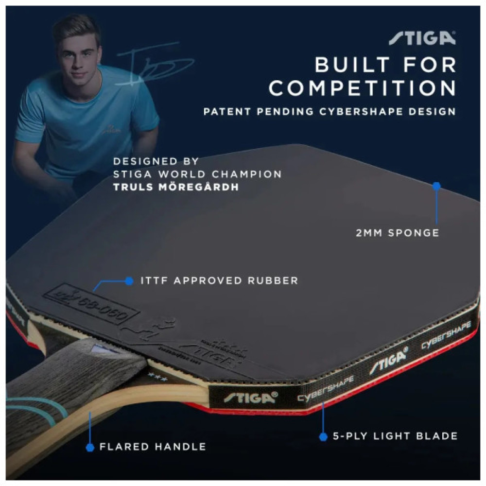 Ракетка для настільного тенісу Stiga Cybershape Future 3 Star FL (1213-0304-35) (931284)