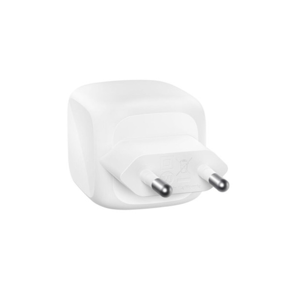 Зарядний пристрій Belkin 2xUSB-C PD50W GaN PPS white (WCH019KQWH)
