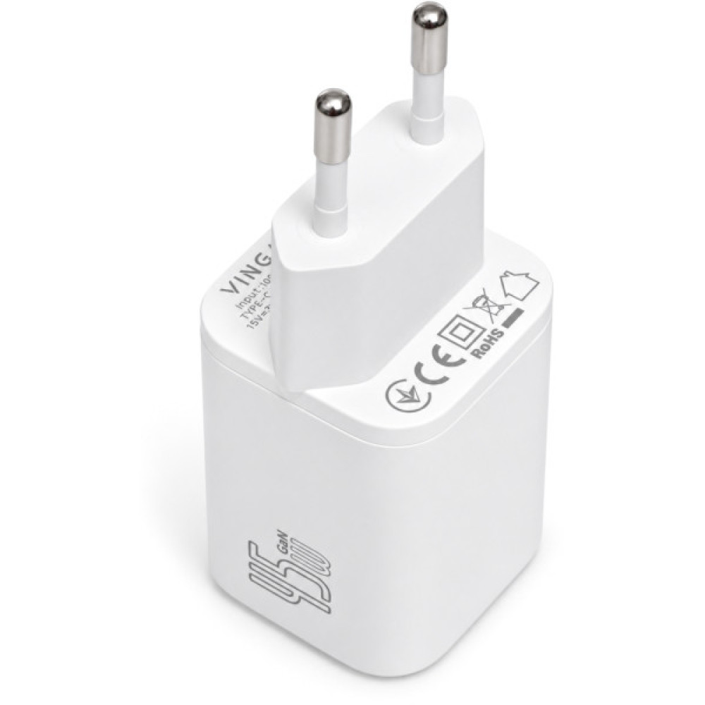 Зарядний пристрій Vinga USB-C PD PPS 45W (VCR45CB)