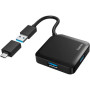 Концентратор Hama 4 Ports USB 3.2, USB-C Adapter Black (00200116) Концентратор Hama 4 Ports USB 3.2, USB-C Adapter Black (00200116)