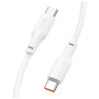 Дата кабель USB-C to USB-C 1.0m 100W TPE X93 white HOCO (6931474790712)
