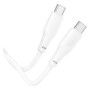 Дата кабель USB-C to USB-C 1.0m 100W TPE X93 white HOCO (6931474790712)