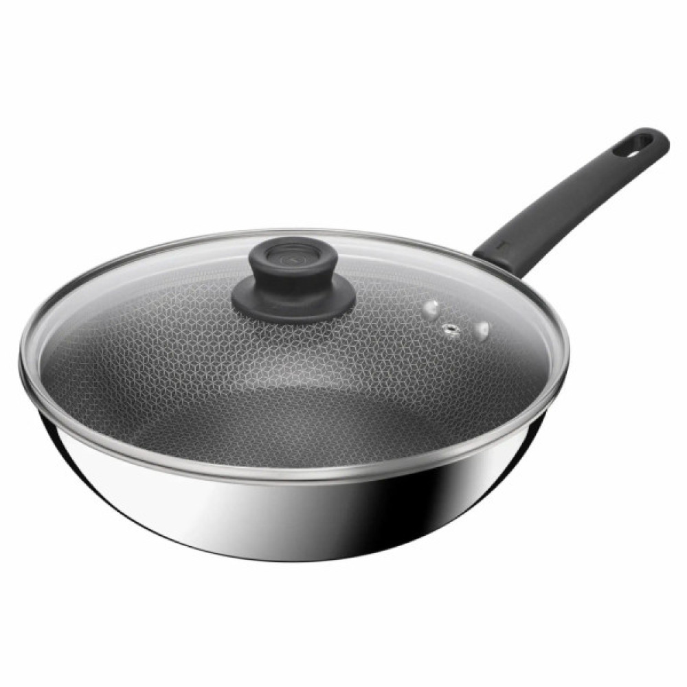 Сковорода Tefal ВОК Emotion+ Power з кришкою 28см (E3411655)