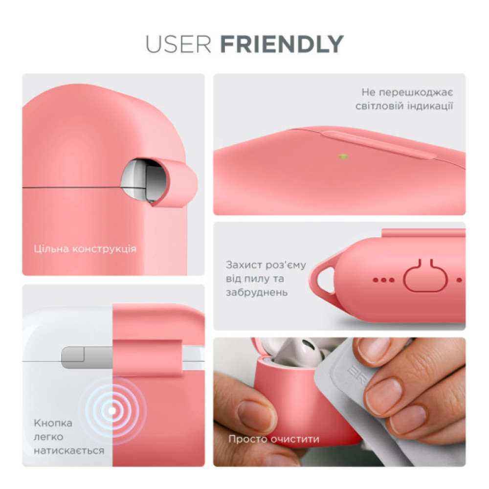 Чохол для навушників Armorstandart Hang Case For Apple AirPods Pro 3 Pink (ARM88280)