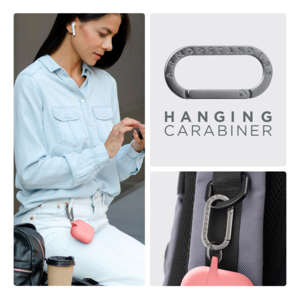 Чохол для навушників Armorstandart Hang Case For Apple AirPods Pro 3 Pink (ARM88280)