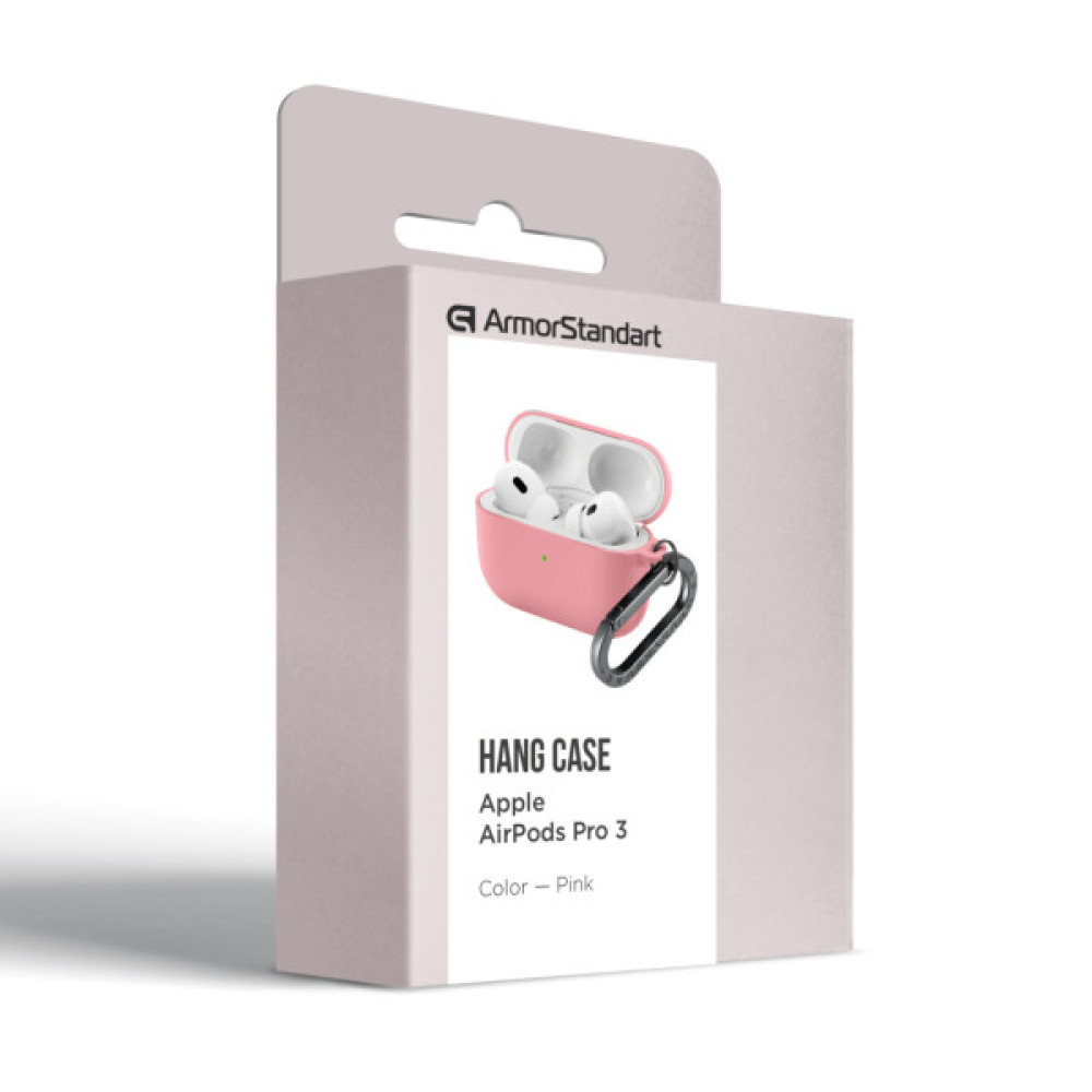 Чохол для навушників Armorstandart Hang Case For Apple AirPods Pro 3 Pink (ARM88280)