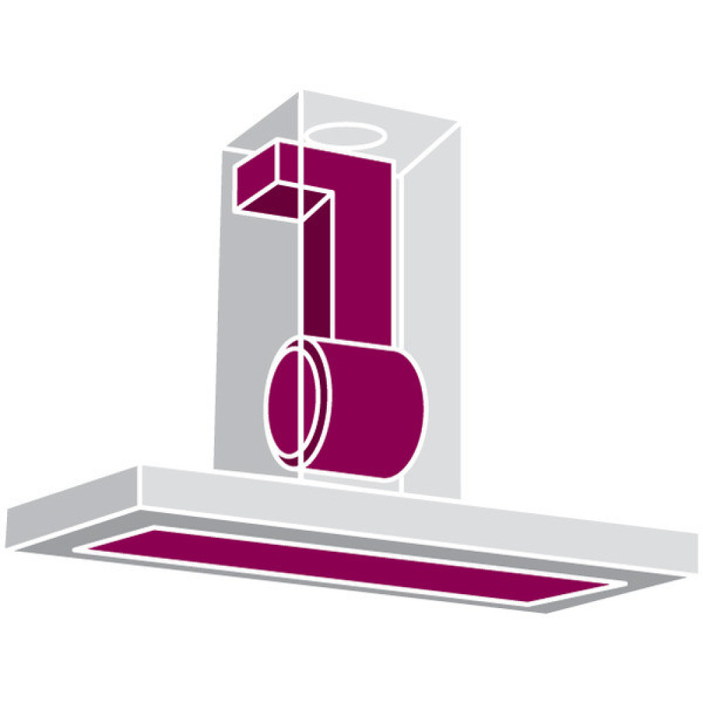 Витяжка Gorenje похила, 60см, 608м.куб/год, чорний