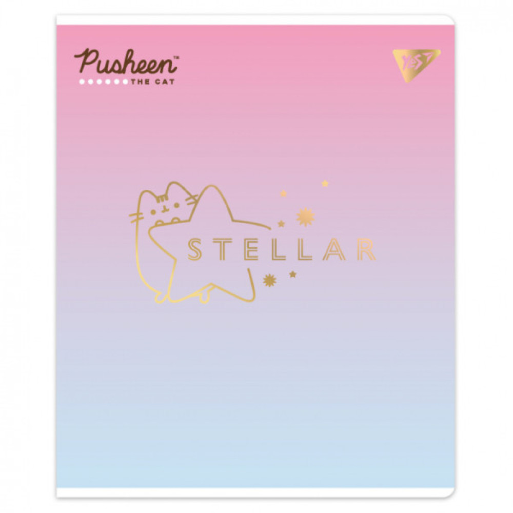 Зошит Yes Goldstar Pusheen 12 аркушів коса лінія (767500)
