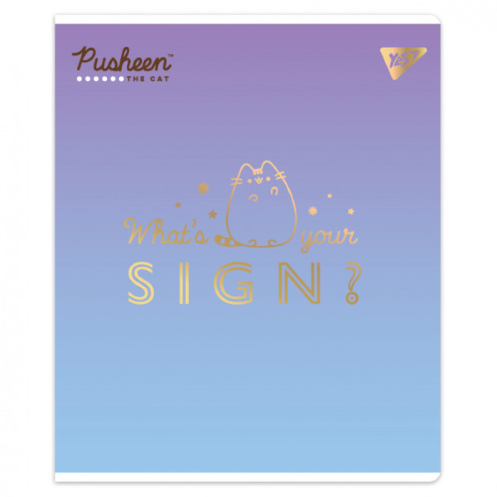 Зошит Yes Goldstar Pusheen 12 аркушів коса лінія (767500)