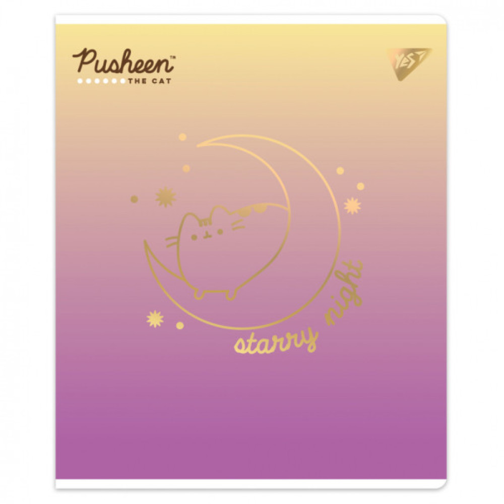 Зошит Yes Goldstar Pusheen 12 аркушів коса лінія (767500)