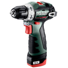 Шурупокрут-дриль акумуляторний Metabo PowerMaxx BS BL 12В 2х2.0А·год 20·38Нм 0-400·0-1500об/хв 0.8кг