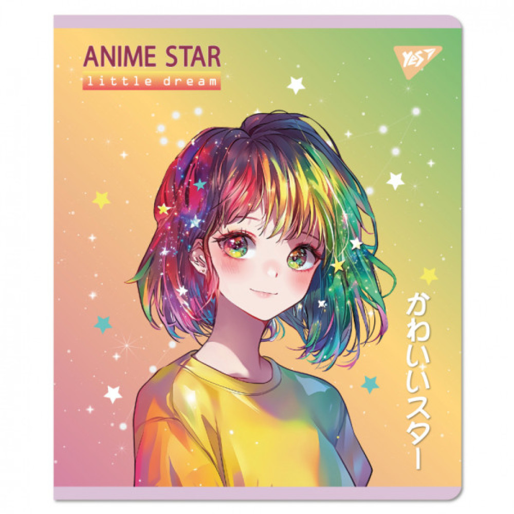 Зошит Yes Anime star А5 18 аркушів клітинка (767514)