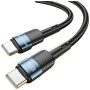 Дата кабель USB-C to USB-C 1.0m 100W blue Essager (EXCTT1-XC03)