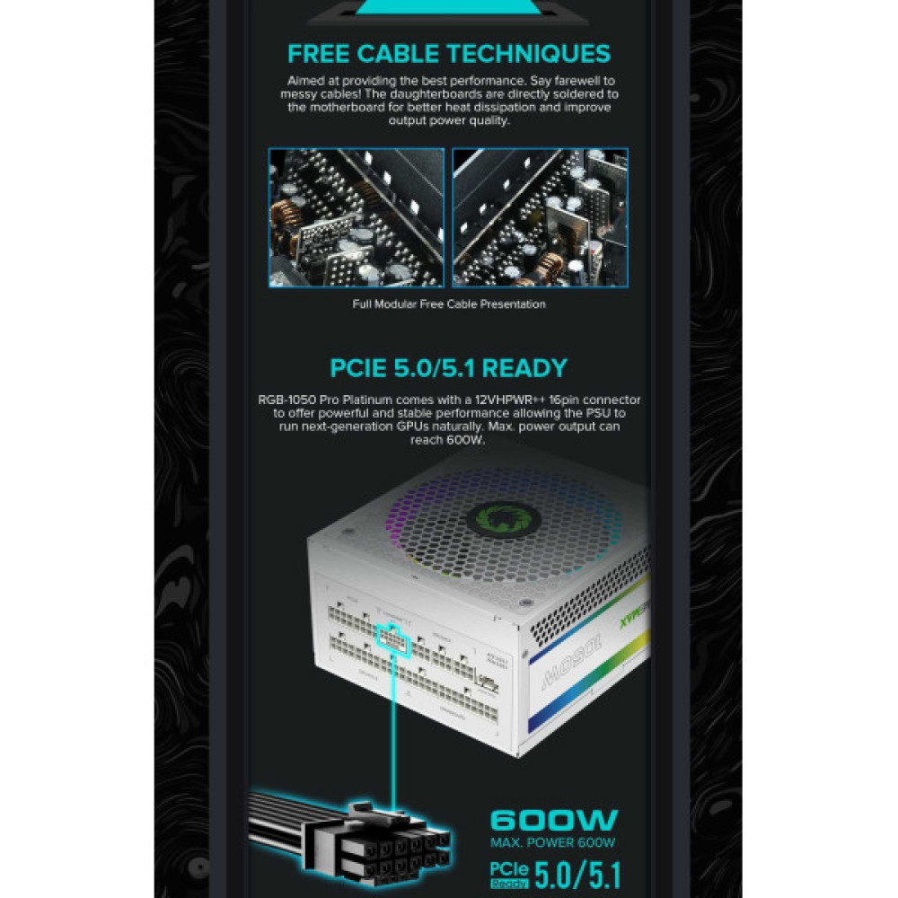 GAMEMAX RGB1050 PRO WH (ATX3.1PCIe5.1)