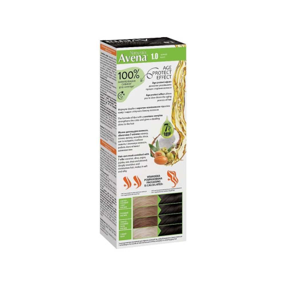 Фарба для волосся Acme Color Avena Naturals Стійка 1.0 - Black (4823115503213)