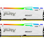 Модуль пам'яті для комп'ютера DDR5 64GB (2x32GB) 5600 MHz FURY Beast White RGB Kingston Fury (ex.HyperX) (KF556C40BWAK2-64) Модуль пам'яті для комп'ютера DDR5 64GB (2x32GB) 5600 MHz FURY Beast White RGB Kingston Fury (ex.HyperX) (KF556C40BWAK2-64)