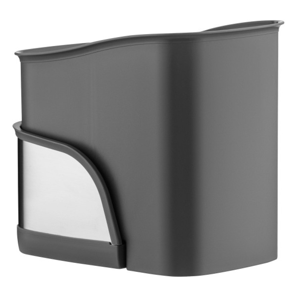 Органайзер для щіток Ardesto Minimalism, 15х10х13.5см, пластик, нержавіюча сталь, сірий