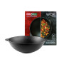 Сковорода Brizoll чавунна WOK з чавунною кришкою 3,7 л 280х96 мм (W28-1)