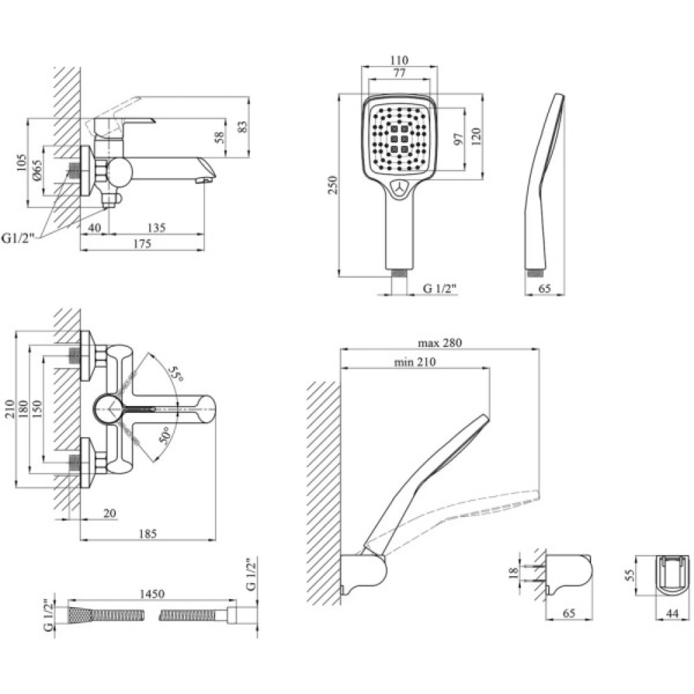 Змішувач Kroner Essen-SCH060 (CV024326)