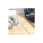 Кабель мультимедійний USB-C to 3.5mm M 1.0m black BOROFONE (6941991117763) Кабель мультимедійний USB-C to 3.5mm M 1.0m black BOROFONE (6941991117763)