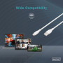 Дата кабель USB 2.0 AM to USB-C 2.0m 60W white Digitus (AK-300340-020-W) Дата кабель USB 2.0 AM to USB-C 2.0m 60W white Digitus (AK-300340-020-W)