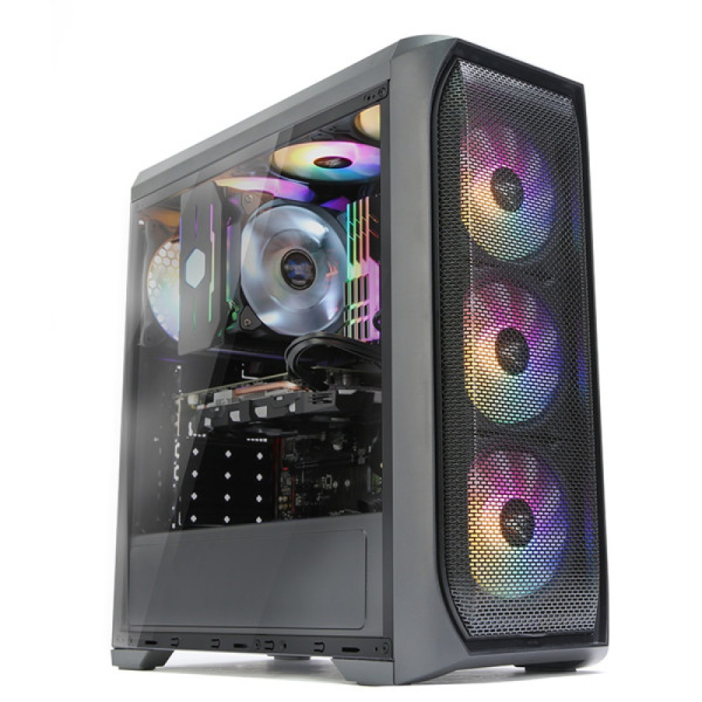 Корпус Zalman N5 MF без БЖ, 1xUSB3.0, 2xUSB2.0, 4x120мм RGB, VGA 365мм, LCS ready, Acrylic Side Panel, ATX, чорний