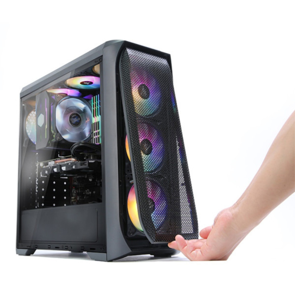 Корпус Zalman N5 MF без БЖ, 1xUSB3.0, 2xUSB2.0, 4x120мм RGB, VGA 365мм, LCS ready, Acrylic Side Panel, ATX, чорний