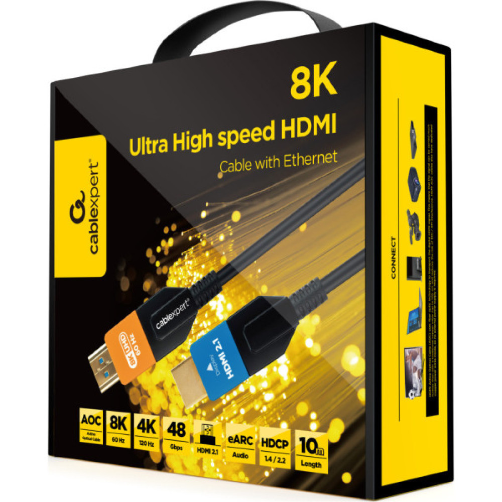 Кабель мультимедійний HDMI M to HDMI M 10.0m V2.1 8K60Hz/4K120Hz AOC Cablexpert (CC-HDMI8K-AOC-10M)