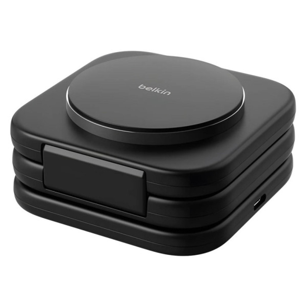 Зарядний пристрій Belkin 3in1 Travel Pad Wireless Qi2 15W Black (WIZ024VFBK)